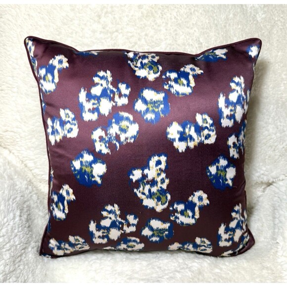 Abstract Floral Throw Pillow Purple - Threshold  NEW - Picture 2 of 3